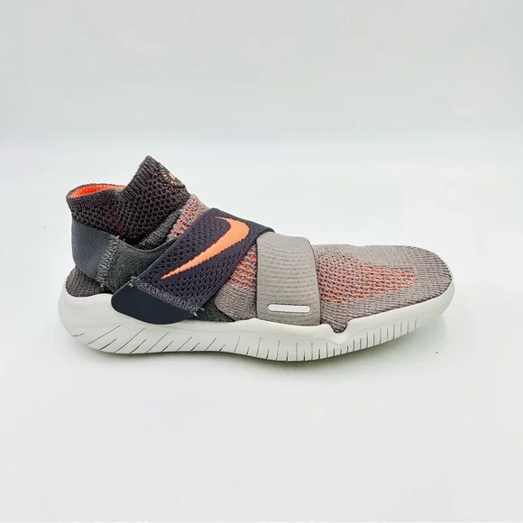 Nike shoes Free RN Motion Flyknit Running Shoes gray and orange Women Size 7.5 - Picture 3 of 10